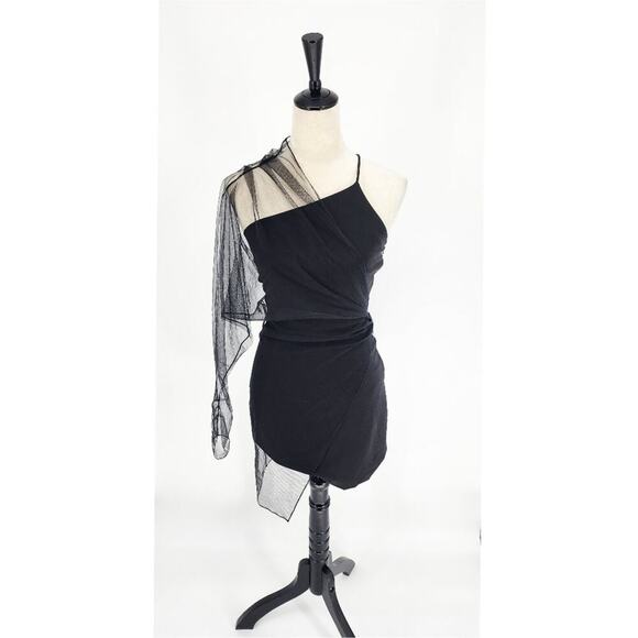 Cushnie Single Sleeve Mini Dress Size 2 - Picture 2 of 8